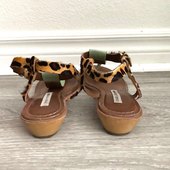 Diane von Furstenberg Dion Demi Wedge Sandals -5.5 - Picture 3 of 6